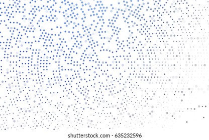 Dark BLUE vector red banner with set of circles, dots. Donuts Background. Creative Design Template. Technological halftone illustration.