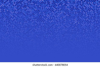 Dark BLUE vector red banner with set of circles, dots. Donuts Background. Creative Design Template. Technological halftone illustration.