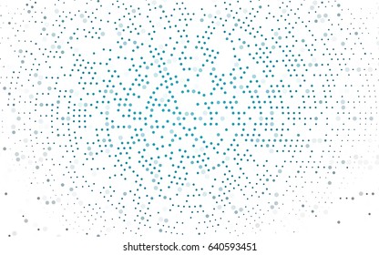 Dark BLUE vector red banner with set of circles, dots. Donuts Background. Creative Design Template. Technological halftone illustration.
