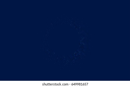 Dark BLUE vector red banner with set of circles, dots. Donuts Background. Creative Design Template. Technological halftone illustration.