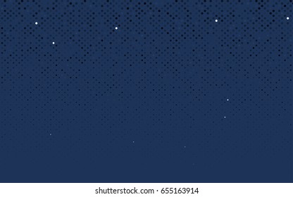 Dark BLUE vector red banner with set of circles, dots. Donuts Background. Creative Design Template. Technological halftone illustration.