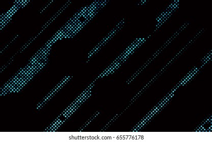 Dark BLUE vector red banner with set of circles, dots. Donuts Background. Creative Design Template. Technological halftone illustration.