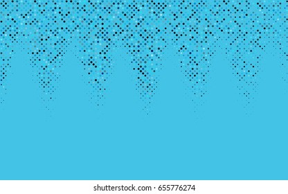 Dark BLUE vector red banner with set of circles, dots. Donuts Background. Creative Design Template. Technological halftone illustration.