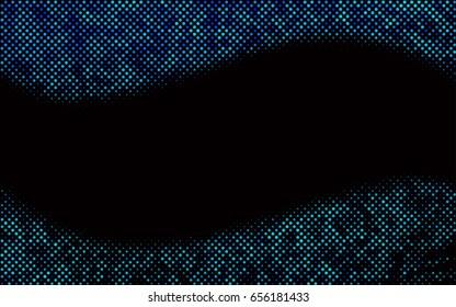 Dark BLUE vector red banner with set of circles, dots. Donuts Background. Creative Design Template. Technological halftone illustration.