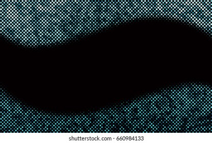 Dark BLUE vector red banner with set of circles, dots. Donuts Background. Creative Design Template. Technological halftone illustration.