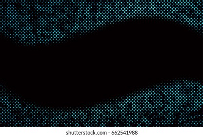 Dark BLUE vector red banner with set of circles, dots. Donuts Background. Creative Design Template. Technological halftone illustration.