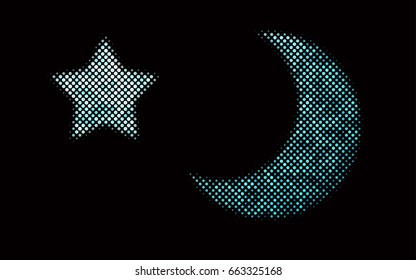 Dark BLUE vector red banner with set of circles, dots. Donuts Background. Creative Design Template. Technological halftone illustration.