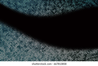 Dark BLUE vector red banner with set of circles, dots. Donuts Background. Creative Design Template. Technological halftone illustration.