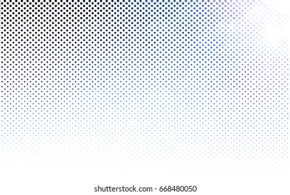Dark BLUE vector red banner with set of circles, dots. Donuts Background. Creative Design Template. Technological halftone illustration.