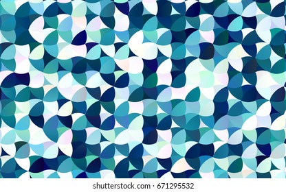 Dark BLUE vector red banner with set of circles, dots. Donuts Background. Creative Design Template. Technological halftone illustration.
