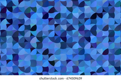 Dark BLUE vector red banner with set of circles, dots. Donuts Background. Creative Design Template. Technological halftone illustration.