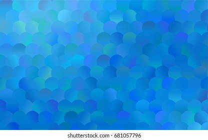 Dark BLUE vector red banner with set of circles, dots. Donuts Background. Creative Design Template. Technological halftone illustration.