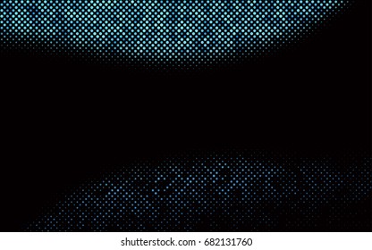 Dark BLUE vector red banner with set of circles, dots. Donuts Background. Creative Design Template. Technological halftone illustration.