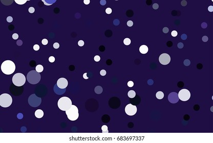 Dark BLUE vector red banner with set of circles, dots. Donuts Background. Creative Design Template. Technological halftone illustration.