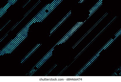 Dark BLUE vector red banner with set of circles, dots. Donuts Background. Creative Design Template. Technological halftone illustration.