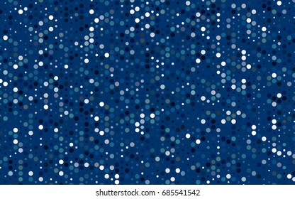 Dark BLUE vector red banner with set of circles, dots. Donuts Background. Creative Design Template. Technological halftone illustration.