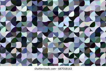 Dark BLUE vector red banner with set of circles, dots. Donuts Background. Creative Design Template. Technological halftone illustration.