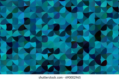 Dark BLUE vector red banner with set of circles, dots. Donuts Background. Creative Design Template. Technological halftone illustration.
