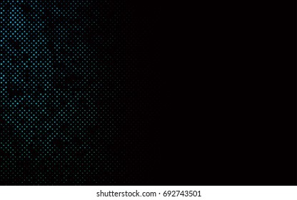 Dark BLUE vector red banner with set of circles, dots. Donuts Background. Creative Design Template. Technological halftone illustration.