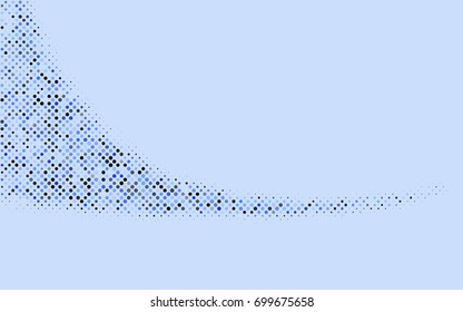 Dark BLUE vector red banner with set of circles, dots. Donuts Background. Creative Design Template. Technological halftone illustration.