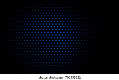 Dark BLUE vector red banner with set of circles, dots. Donuts Background. Creative Design Template. Technological halftone illustration.