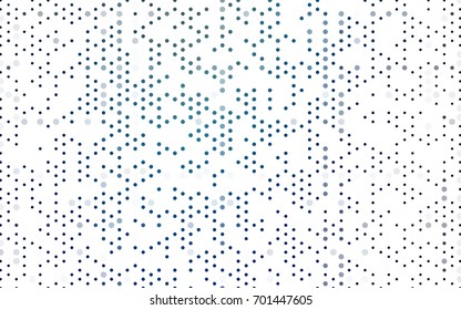 Dark BLUE vector red banner with set of circles, dots. Donuts Background. Creative Design Template. Technological halftone illustration.
