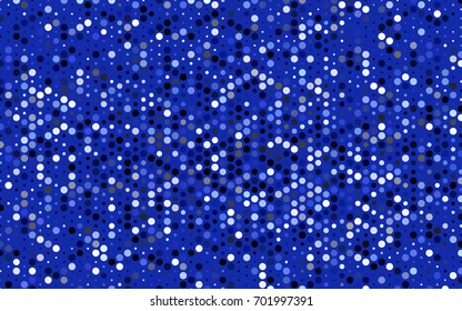 Dark BLUE vector red banner with set of circles, dots. Donuts Background. Creative Design Template. Technological halftone illustration.