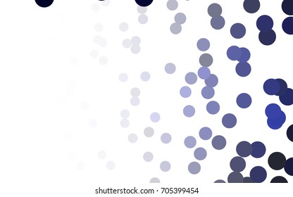 Dark BLUE vector red banner with set of circles, dots. Donuts Background. Creative Design Template. Technological halftone illustration.