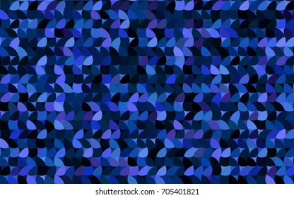 Dark BLUE vector red banner with set of circles, dots. Donuts Background. Creative Design Template. Technological halftone illustration.