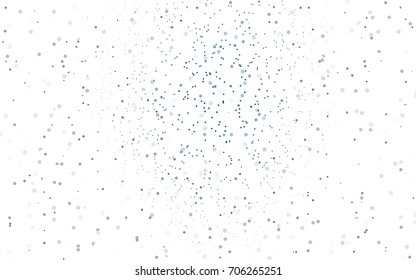 Dark BLUE vector red banner with set of circles, dots. Donuts Background. Creative Design Template. Technological halftone illustration.