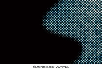 Dark BLUE vector red banner with set of circles, dots. Donuts Background. Creative Design Template. Technological halftone illustration.