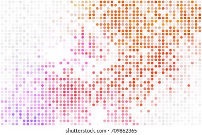 Dark BLUE vector red banner with set of circles, dots. Donuts Background. Creative Design Template. Technological halftone illustration.