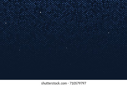 Dark BLUE vector red banner with set of circles, dots. Donuts Background. Creative Design Template. Technological halftone illustration.