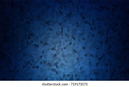 Dark BLUE vector red banner with set of circles, dots. Donuts Background. Creative Design Template. Technological halftone illustration.