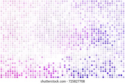 Dark BLUE vector red banner with set of circles, dots. Donuts Background. Creative Design Template. Technological halftone illustration.