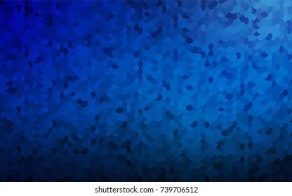 Dark BLUE vector red banner with set of circles, dots. Donuts Background. Creative Design Template. Technological halftone illustration.