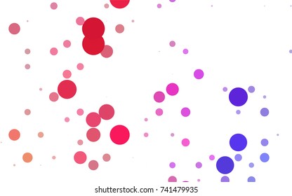 Dark BLUE vector red banner with set of circles, dots. Donuts Background. Creative Design Template. Technological halftone illustration.