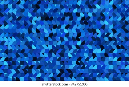 Dark BLUE vector red banner with set of circles, dots. Donuts Background. Creative Design Template. Technological halftone illustration.