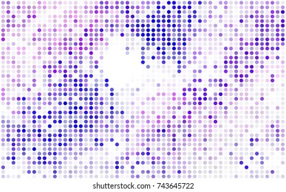 Dark BLUE vector red banner with set of circles, dots. Donuts Background. Creative Design Template. Technological halftone illustration.