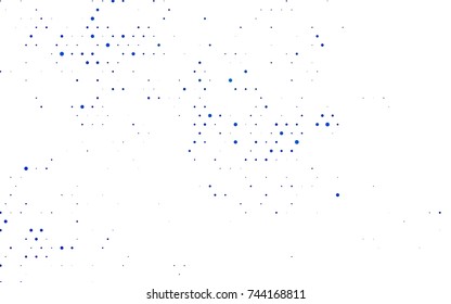 Dark BLUE vector red banner with set of circles, dots. Donuts Background. Creative Design Template. Technological halftone illustration.