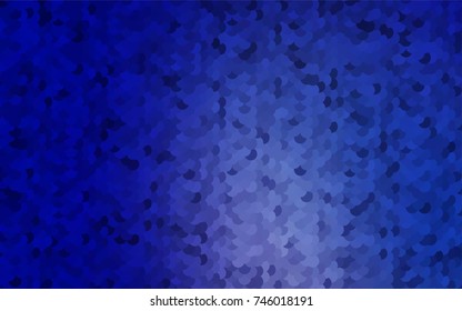 Dark BLUE vector red banner with set of circles, dots. Donuts Background. Creative Design Template. Technological halftone illustration.