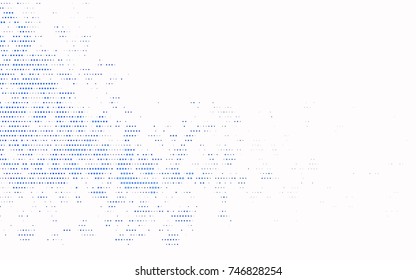 Dark BLUE vector red banner with set of circles, dots. Donuts Background. Creative Design Template. Technological halftone illustration.