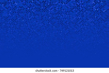 Dark BLUE vector red banner with set of circles, dots. Donuts Background. Creative Design Template. Technological halftone illustration.