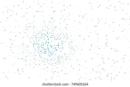 Dark BLUE vector red banner with set of circles, dots. Donuts Background. Creative Design Template. Technological halftone illustration.