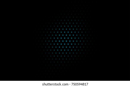 Dark BLUE vector red banner with set of circles, dots. Donuts Background. Creative Design Template. Technological halftone illustration.