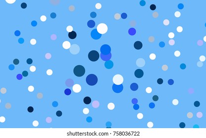 Dark BLUE vector red banner with set of circles, dots. Donuts Background. Creative Design Template. Technological halftone illustration.