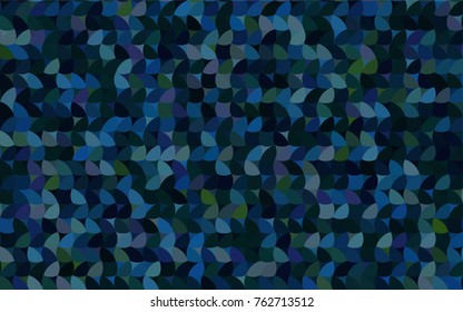 Dark BLUE vector red banner with set of circles, dots. Donuts Background. Creative Design Template. Technological halftone illustration.