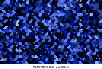 Dark BLUE vector red banner with set of circles, dots. Donuts Background. Creative Design Template. Technological halftone illustration.
