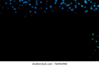 Dark BLUE vector red banner with set of circles, dots. Donuts Background. Creative Design Template. Technological halftone illustration.