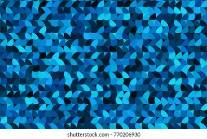 Dark BLUE vector red banner with set of circles, dots. Donuts Background. Creative Design Template. Technological halftone illustration.